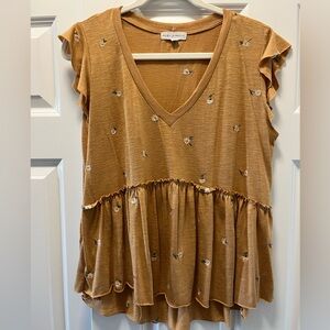 Coco + Jaimeson Flowy Daisy Print Shirt